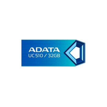 Памет 32GB USB Flash, A-Data DashDrive Choice UC510, синя | JAR Computers 32GB A-Data DashDrive Choice UC510 Blue