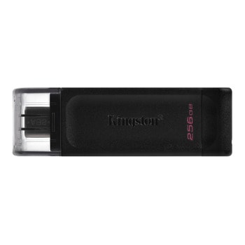 Памет 256GB USB Flash Drive, Kingston DataTraveler 70, USB 3.2 Type C, черна | JAR Computers Kingston DataTraveler 70 256GB DT70/256GB