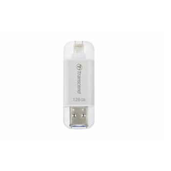 Памет 128GB USB Flash Drive, Transcend JetDrive Go 300, USB 3.1/Apple Lightning, сребриста | JAR Computers 128GB Transcend JetDrive Go 300 TS128GJDG300S