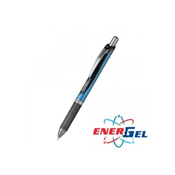 Автоматичен ролер Pentel Energel BLN75, черен цвят на писане, дебелина на линията 0.5 mm, гел, син, цената е за 1бр. (продава се в опаковка от 12бр.) | JAR Computers Pentel Energel BLN75