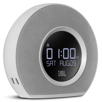 Тонколона Horizon, 2.0, 10W RMS, безжична, Bluetooth/USB/FM радио, будилник, бяла | JAR Computers JBL Horizon