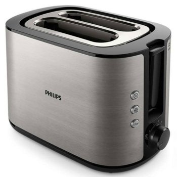 Тостер Philips HD2650/90, 8 степени, 2 отделения, 7 функции, метален, 950W, сребрист | JAR Computers Тостер PHILIPS HD2650/90