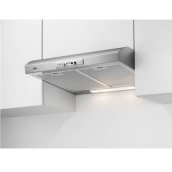 Вграден абсорбатор AEG DUB1611M, за вграждане, стандартен, енергиен клас D, въздухопоток 272 m3/h, три степени на скорост на управление, възможност за ползване на активен въглен, aлуминиев филтър, инокс | JAR Computers AEG DUB1611M