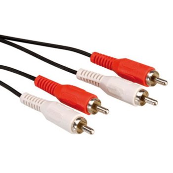 Кабел Roline 11.99.4338, 2x RCA Chinch(м) към 2x RCA Chinch(м), 10m, черен | JAR Computers Roline 2x Chinch(м) към 2x Chinch(м) 11.99.4338