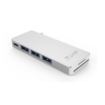 Докинг станция LMP Basic 18118, 1x USB-C към 3x USB, 1x USB C, 1x SD Card Reader, 1x microSD Reader, сребриста image
