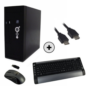 Настолен компютър PC Easy "Интернет и мултимедия 3" +подарък безжична клавиатура & мишка SWEEX KB220US & 5m. HDMI кабел, Intel® Pentium® Dual Core E5300 2.6GHz, 3GB RAM, 750GB HDD, DVDRW, VGA, SB5.1, LAN, 2г. гаранция | JAR Computers PC Easy "Интернет и мултимедия 3" +подарък безжи…