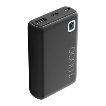 Външна батерия/power bank/ Cellularline ESSENCE 10000, 10000 mAh, 12W, Micro USB, USB-A, USB-C, черна | JAR Computers Cellularline PBESSENCE10000P 8877