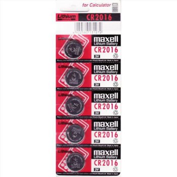 Батерии литиеви Maxell, CR2016, 3.0V, 5 бр. | JAR Computers Maxell CR2016