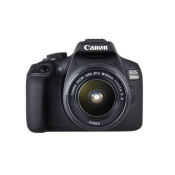 Фотоапарат Canon EOS 2000D (черен) в комплект с обективи Canon EF-S 18-55mm f/3.5-5.6 IS и EF-S 10-18mm f/4.5-5.6 IS STM, 24.1 Mpix, 3,0" (7.62 cm) сензорен TFT дисплей, Wi-Fi, SD/SDHC/SDXC слот, USB, HDMI mini image