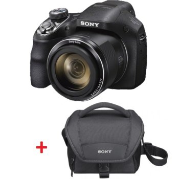 Sony Cyber Shot DSC-H400 black + Sony LCSU11B