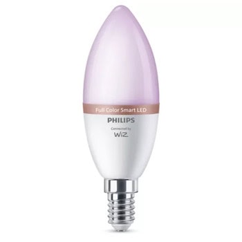 Смарт крушки Philips Smart bulbs set, Wi-Fi, 40W, C37, E14, 2200K-6500K, 470 lm, Android/iOS, димираща, RGB, 3бр. | JAR Computers PHILIPS Smart bulbs set 3pcs 40 W C37 E14 Wiz app