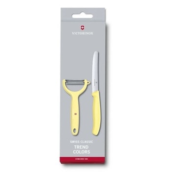 Комплект нож и белачка Victorinox Swiss Classic Trend Colors, 2 части, неръждаема стомана, жълт | JAR Computers Victorinox Swiss Classic Trend Colors 6.7116.23L82