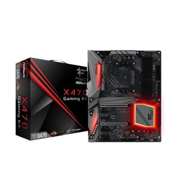 Дънна платка ASRock Fatal1ty X470 Gaming K4, X470, АМ4, DDR4, PCI-E, (HDMI), CFX, 6x SATA 6Gb/s, 1x M.2 socket, 1x Ultra M.2, 2x USB 3.1 Type C, ATX | JAR Computers ASRock Fatal1ty X470 Gaming K4 2Y