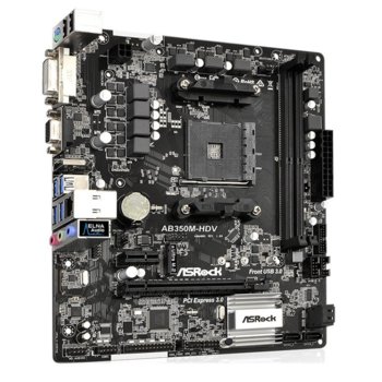 Дънна платка Asrock AB350M-HDV комплект с процесор AMD Ryzen 5 2400G и подарък мишка Canyon CNS-CMSW4R, B350, AM4, DDR4, PCI-E (HDMI&DVI), 4x SATA 6.0 Gb/s, 1x M.2 Socket, 5x USB 3.1, Micro ATX | JAR Computers Asrock AB350M-HD+AMD Ryzen 5 2400G+Canyon CNS-CMSW