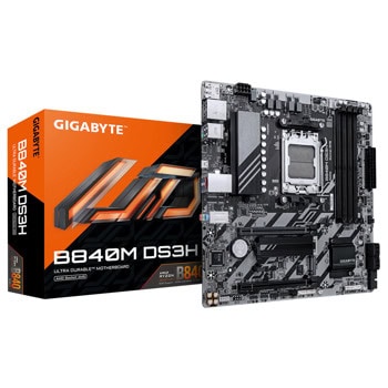 Дънна платка Gigabyte B840M DS3H, B840M, AM5, DDR5, PCI-E 4.0, 4x SATA 6Gb/s, 2x M.2, 1x USB 3.2 Gen 1 Type-C, 2.5GbE LAN, Micro ATX | JAR Computers Дънна платка Gigabyte B840M DS3H