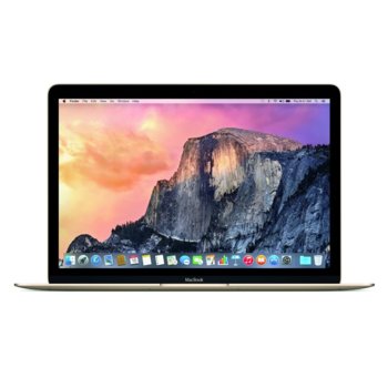 Лаптоп Apple MacBook 12(MNYK2ZE/A_Z0U10002U/BG)(златист), двуядрен Kaby Lake Intel Core m3-7Y32 1.2/3.0GHz, 12" (30.48 cm) WQHD IPS Retina дисплей(USB 3.1 Type C), 8GB LPDDR3, 256GB SSD, BG клавиатура, MacOSX Sierra, 0.92 kg | JAR Computers Apple MacBook 12 Gold MNYK2ZE/A_Z0U10002U/BG