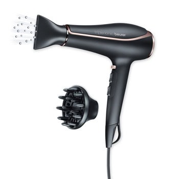 Сешоар Beurer HC 80 Hair dryer, 2200W, 5 скорости, професионален AC мотор, тройна йонизираща система, студен въздух, защита от прегряване, черен | JAR Computers Beurer HC 80 Hair dryer 2200 W 59115_BEU