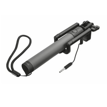Селфи стик TRUST Foldable, универсален, сгъваем, за телефони до 6" | JAR Computers TRUST Foldable Selfie Stick - black 21194