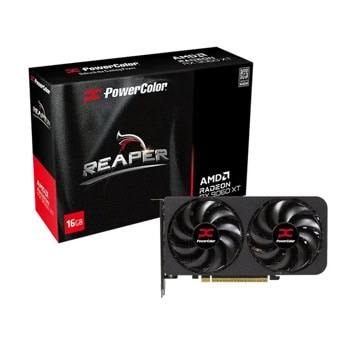 Видео карта AMD Radeon RX 9060 XT, 16GB, PowerColor Reaper, PCI-E 5.0, GDDR6, 128-bit, DisplayPort, HDMI | JAR Computers Видео карта PowerColor RX 9060 XT Reaper 16GB