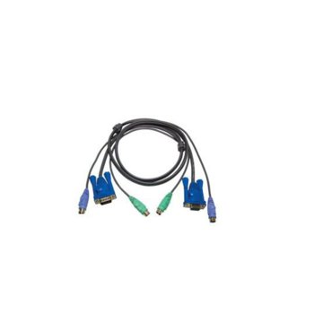 KVM кабел ATEN 2L-5003P/C, VGA(м) + 2x PS2(м) към VGA(ж) + 2x PS2(м), Slim, 3.0 м | JAR Computers ATEN 2L-5003P/C
