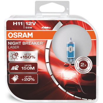 Автомобилна крушка Osram 64211NL, 55W, 1350lm, H11, PGJ19-2, халогенна, 2 броя в опаковка | JAR Computers Osram 64211NL 55W 1350lm 64211NL