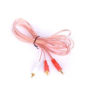 Кабел Royal CABLE-2RCA-3.5/300 HQ, от 1x AUX(м) към 2x RCA(м), 3m, силиконова изолация, розов | JAR Computers Royal CABLE-2RCA-3.5/300 HQ 21014408