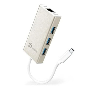 Докинг станция J5create JCH471, от USB-C към 3x USB-A, 1x RJ45, черна | JAR Computers J5create JCH471