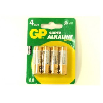 Батерии алкални GP Super AA, 1.5V, 4 бр.