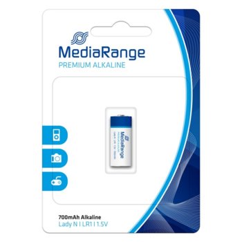 Батерия алкална MediaRange Premium Lady N MRBAT116 LR1, 1.5V, 700mAh, 1бр. | JAR Computers MEDIARANGE PREMIUM Lady N MRBAT116 LR1 1.5V 1бр