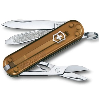Джобен нож Victorinox Classic SD Transparent Chocolate Fudge, кафяв | JAR Computers Victorinox Classic SD Transparent Chocolate Fudge