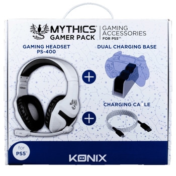 Комплект Konix KX-GP-PS5, слушалки, докинг станция, кабел, за PlayStation 5 | JAR Computers Konix KX-GP-PS5