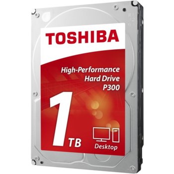 Твърд диск 1TB Toshiba P300 - High-Performance Hard Drive, SATA 6Gb/s, 7200rpm, 64MB, 3.5"(8.89 cm) image