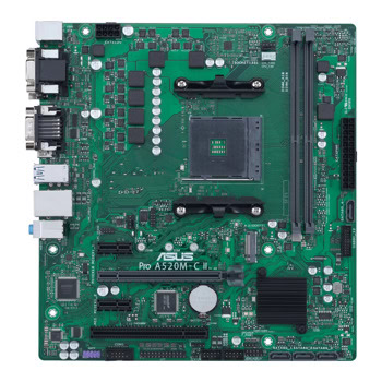 Дънна платка Asus Pro A520M-C II/CSM, A520, AM4, DDR4, PCI-E 3.0 (DP&DVI-D&HDMI&VGA), 4x SATA 6Gb/s, 1x M.2, 4x USB 3.2 Gen 1, Micro ATX | JAR Computers ASUS PRO A520M-C II/CSM /AM4 90MB18F0-M0EAY0