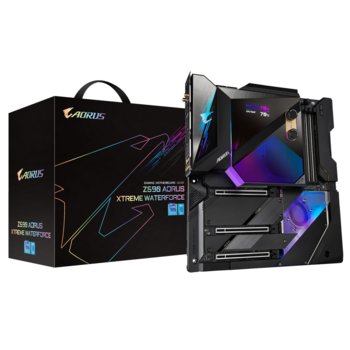 Дънна платка Gigabyte Z590 AORUS XTREME WATERFORCE, Z590, LGA1200, DDR4, PCI-E 4.0 (HDMI/Thunderbolt 4)(CF), 6x SATA 6Gb/s, 2x M.2, 2x Thunderbolt 4, Wi-Fi, Bluetooth, E-ATX | JAR Computers Gigabyte Z590 AORUS XTREME WB