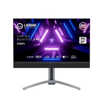 Монитор Lorgar 27MP1 (LRG-27MP1U160-GY), 27" (68.58cm) IPS панел, 160Hz, 4K/UHD, 1ms, 1 000 000:1, 1000 cd/m2, DisplayPort, HDMI, USB | JAR Computers Lorgar 27MP1 LRG-27MP1U160-GY