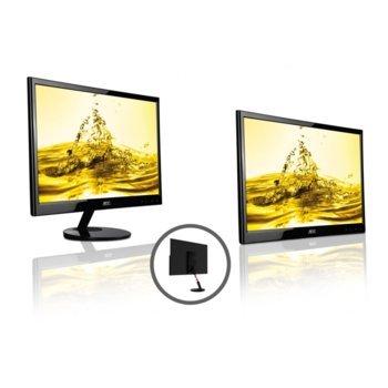 Монитор 21.5" (54.61 cm) AOC e2251FWU, захранване & сигнал чрез USB, FULL HD, 5ms, 800:1 150cd/m2, черен, 3г. | JAR Computers 21.5" AOC e2251FWU FULL HD 5ms 800:1 150cd/m2