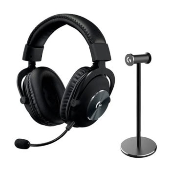 Комплект слушалки и стойка Logitech Pro X 2 Lightspeed, безжични, USB, микрофон, 50mm говорители, наушници с мемори пяна, шумопотискащи, гейминг, черни | JAR Computers Logitech Pro X 2 Lightspeed 991-000550