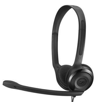 Слушалки Sennheiser EPOS PC 5 Chat, микрофон, 2 м. кабел, 3.5mm жак 4-полюса, черни | JAR Computers Sennheiser PC 5 Chat 508328