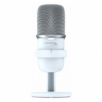 Микрофон HyperX SoloCast, USB, кардиоиден, 96kHz, бял | JAR Computers HyperX SoloCast 519T2AA