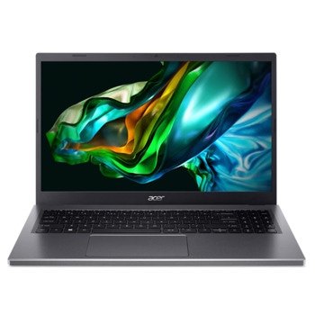 Лаптоп Acer Aspire 5 A515-57G-533Z (NX.KNZEX.001)(сив), десетядрен Intel Core i5-1235U 1.3/4.4GHz, 15.6" (39.62cm) Full HD дисплей & Nvidia GF RTX 2050 4GB, (HDMI), 8GB DDR4, 512GB SSD NVMe, 1x USB-C, Free DOS, 1.8kg | JAR Computers Acer Aspire 5 A515-57G-533Z NX.KNZEX.001