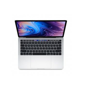 Лаптоп Apple MacBook Pro 13 (MUHQ2ZE/A)(сребрист), четириядрен Coffee Lake Intel Core i5-8257U 1.4/3.9 GHz, 13.3" (33.78 cm) Retina IPS LED-backlit Display, (Thunderbolt 3), 8GB, 128GB SSD, macOS Mojave, 1.37 kg | JAR Computers Apple MacBook Pro 13 Touch Bar