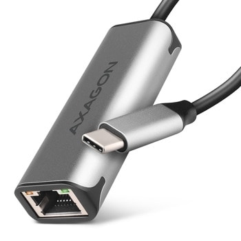 Мрежови адаптер AXAGON ADE-25RC, от USB-C(м) към 1x 10/100/1000/2500 RJ45, сив | JAR Computers AXAGON ADE-25RC
