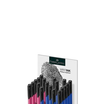 Химикалка Faber-Castell WRITink синя/розова 20бр