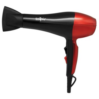 Сешоар SAPIR SP 1100 CSR, 1800W, 2 скорости, 3 нива на температура, Червен/черен | JAR Computers SAPIR SP 1100 CSR 1800W