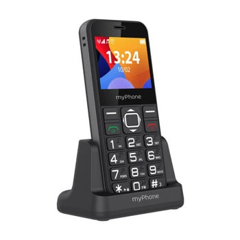 GSM myPhone Halo 3(черен), поддържа 2 sim карти, 2.3" (5.84 cm) цветен дисплей, Unisoc T107, 64MB RAM, 128MB Flash памет (+ microSD), 0.3 MPix камера | JAR Computers MyPhone Halo 3 Black 5902983617709