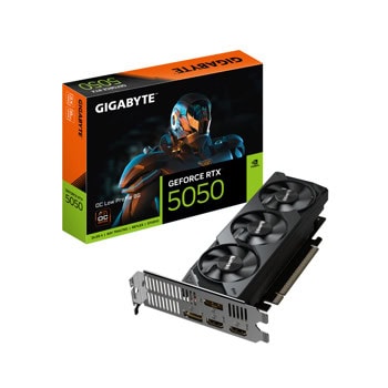 Видео карта Nvidia GF RTX 5050, 8GB, Gigabyte Low Profile, OC, PCI-E 5.0, GDDR6, 128-bit, DisplayPort, HDMI | JAR Computers GeForce RTX 5050 OC Low Profile 8GB