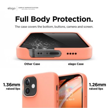 Kалъф Elago за iPhone 12 mini оранжев ES12SC54-OR