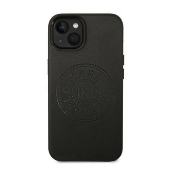 Leather Perforated Logo за iPhone 14 черен