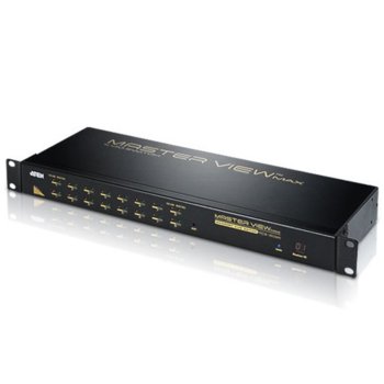 KVM суич ATEN ACS1216A, от 1x VGA(ж), 2x PS/2(ж) към 16x SPHD-15(ж), 1x DB-25(ж), 1x DB-25(м), 1 устройство | JAR Computers ATEN ACS1216A KVM Switch