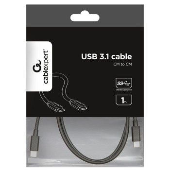 Кабел GEMBIRD USB 3.1 Type-C cable (CM/CM), 1 m